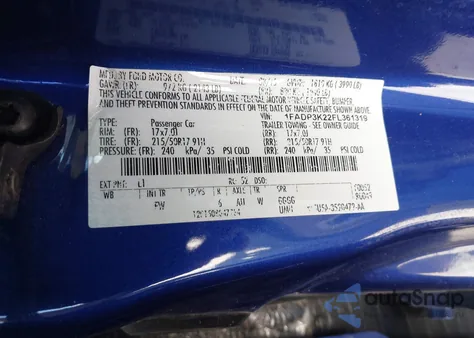 2015 Ford Focus Se from USA, damaged, VIN 1FADP3K22FL361319